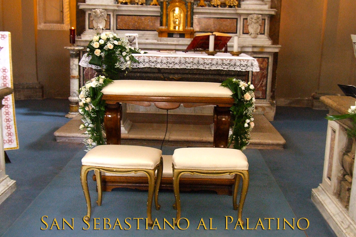 Floral Arrangement Wedding San Sebastiano al Palatino Church